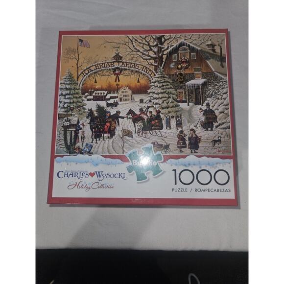 Buffalo Games Charles Wysocki A Christmas Greeting 1000 Piece Jigsaw New - Picture 1 of 3